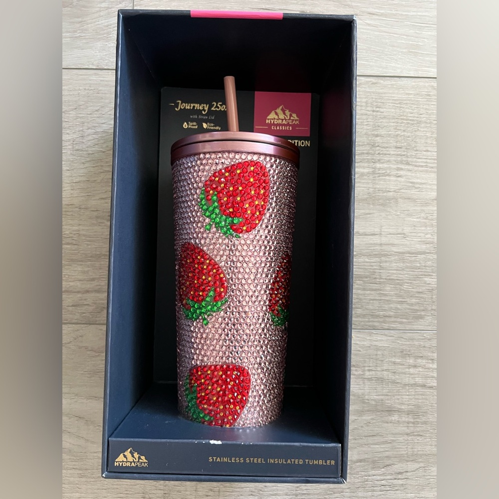 Hydro Flask Strawberry Pink Bling Stainless Steel Tumbler